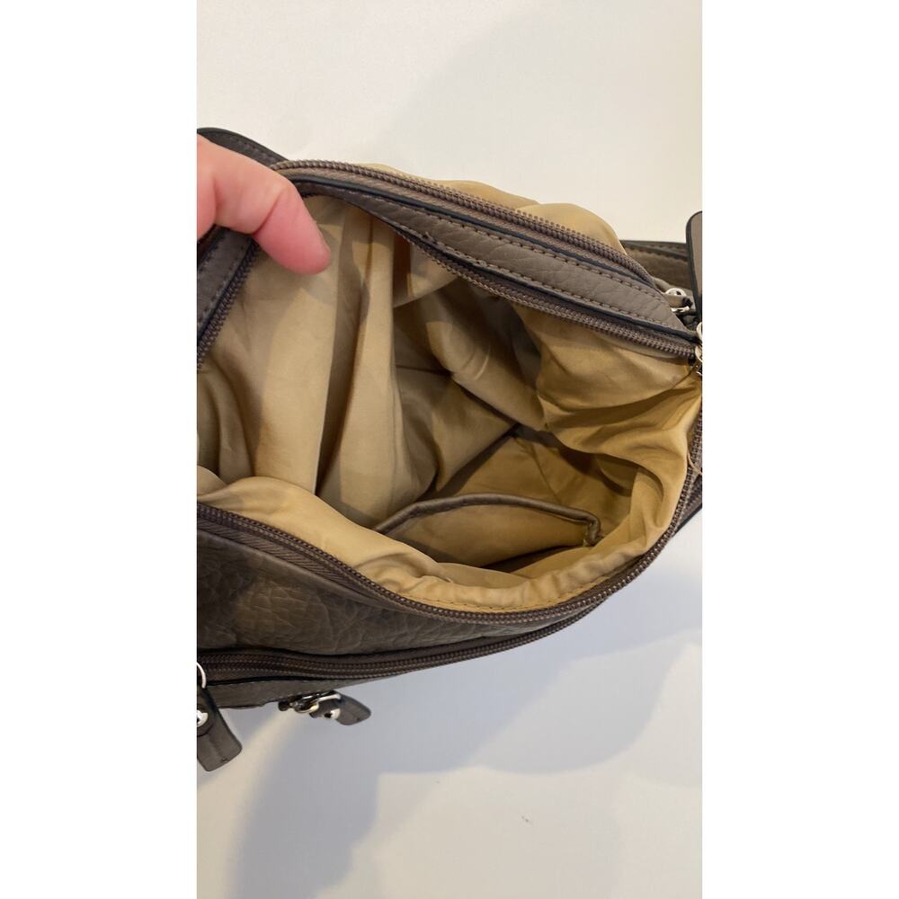 Giani Bernini Pebble Gray Hobo Shoulder Bag Lux Faux Leather - Picture 11 of 12